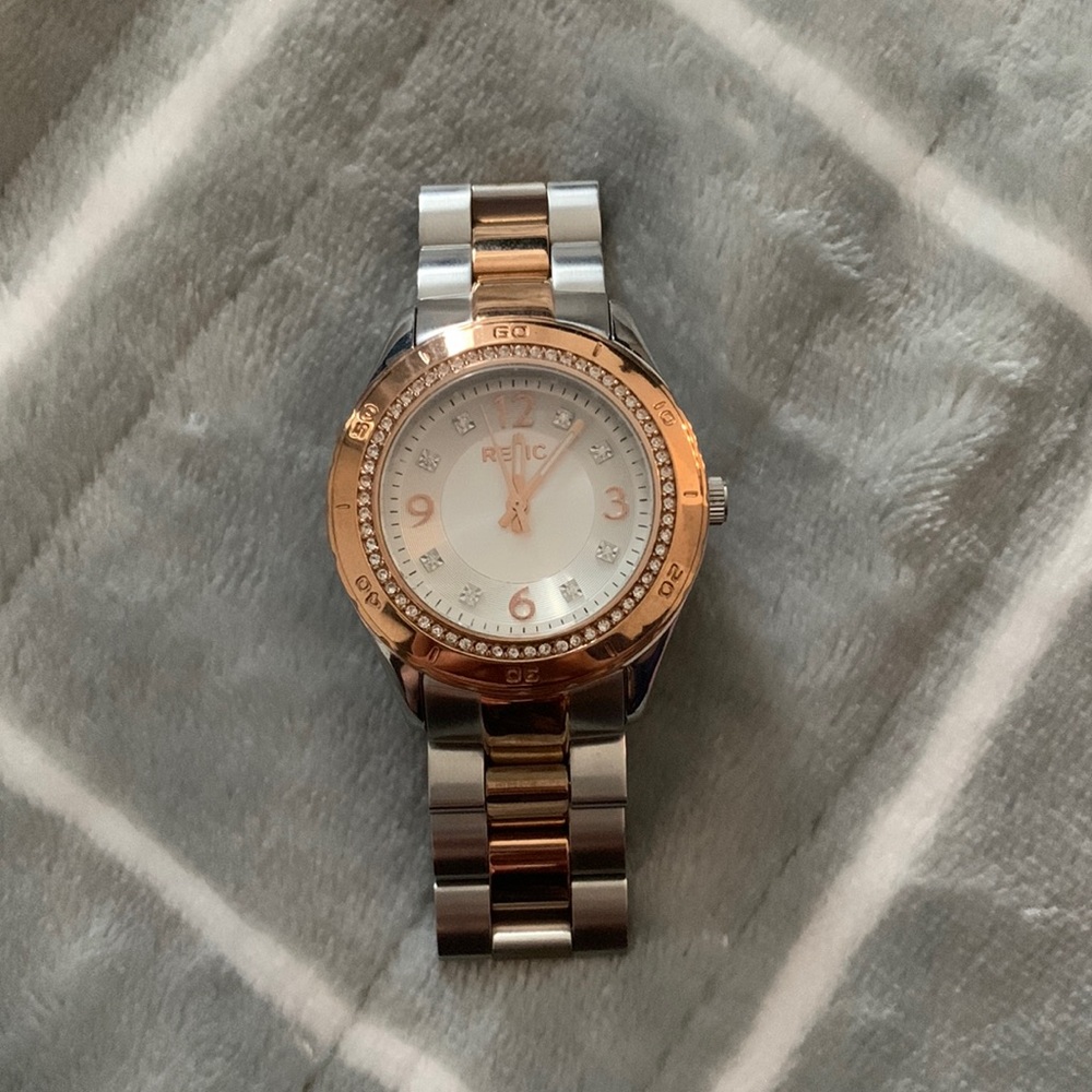 Silver and Gold Relic/Fossil Watch